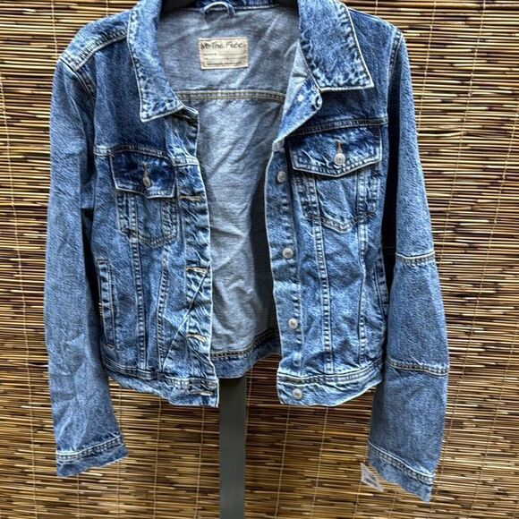 Women's Free People Rumors Denim Jacket Large Indigo Blue Size L - Picture 2 of 3